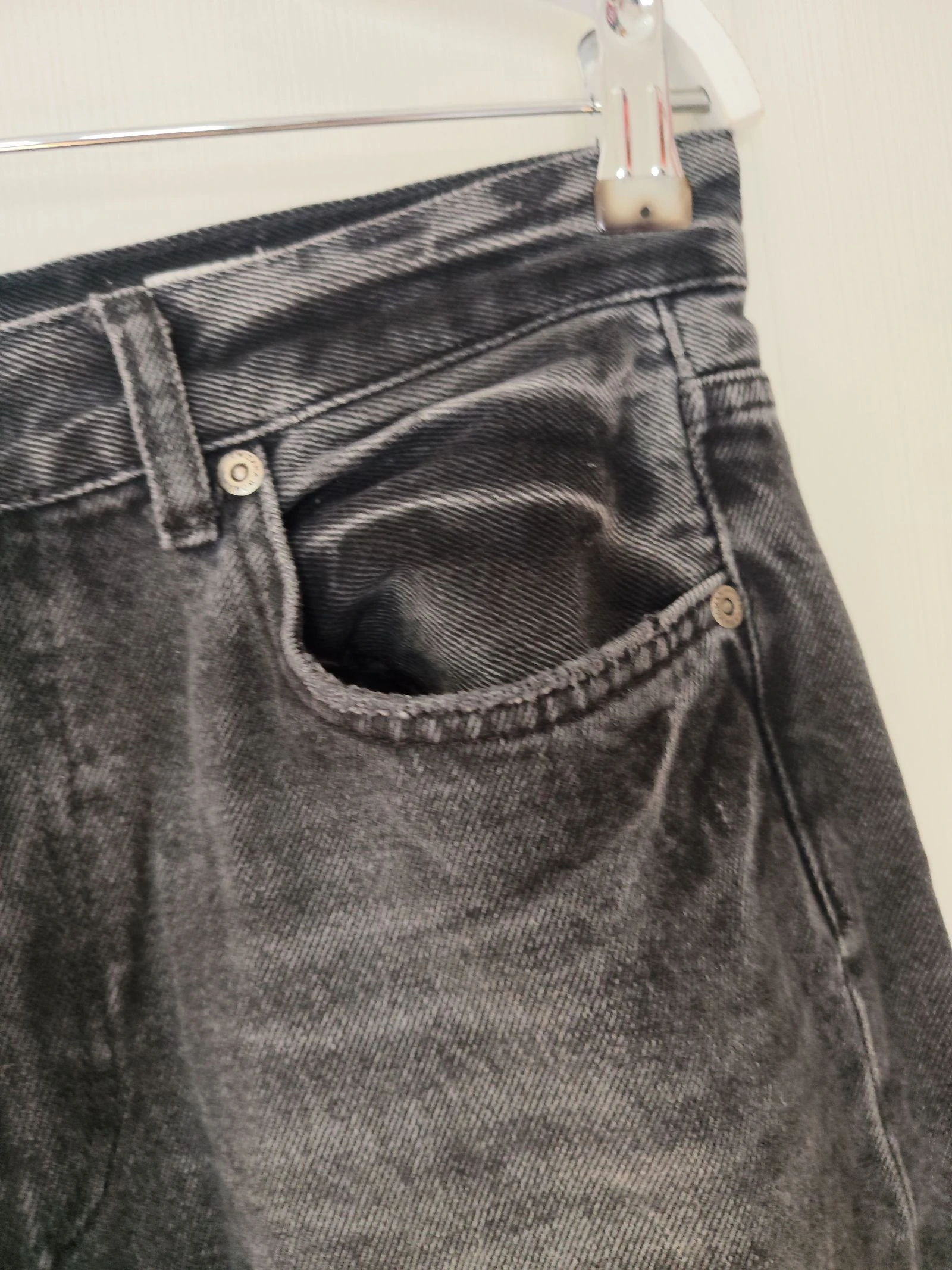 Calça jeans feminina Straight Fit efeito deslavado Zara Tamanho S/36 – photo 5